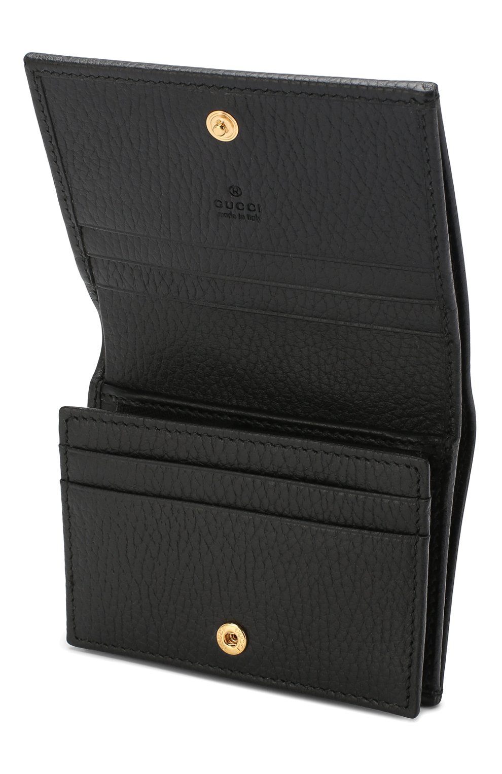 Кожаное портмоне Gucci, черного цвета, арт. 456126/CA00G в ЦУМ | Фото №3 Кожаное портмоне Gucci черного цвета | Фото №3