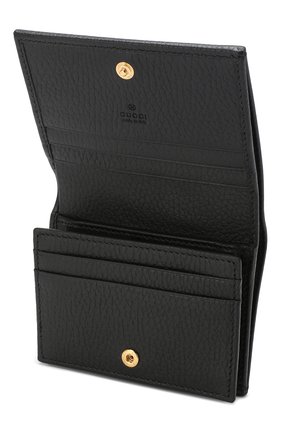 Кожаное портмоне Gucci, черного цвета, арт. 456126/CA00G в ЦУМ | Фото №3 Кожаное портмоне Gucci черного цвета | Фото №3