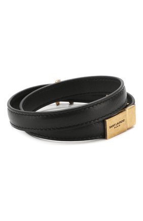 Женский черный кожаный браслет Saint Laurent, арт. 536073/B000W купить в ЦУМ | Фото №2 Кожаный браслет Saint Laurent черный | Фото №2