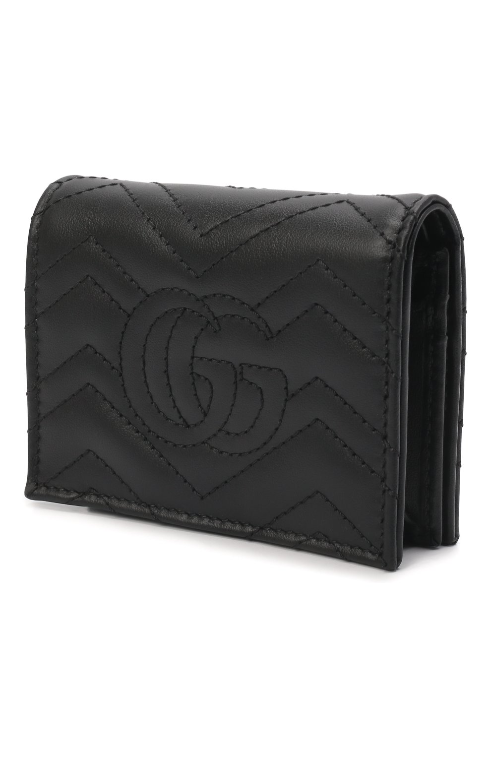 Кожаное портмоне GG Marmon Gucci, черного цвета, арт. 466492/DTD1T в ЦУМ | Фото №2 Кожаное портмоне GG Marmon Gucci черного цвета | Фото №2