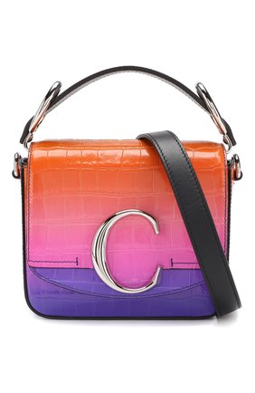 Женская сумка chloé c mini CHLOÉ фиолетовая цвета, арт. CHC19US193B10 купить в ЦУМ | Фото №6 Сумка Chloé C mini Chloé фиолетовая цвета | Фото №6