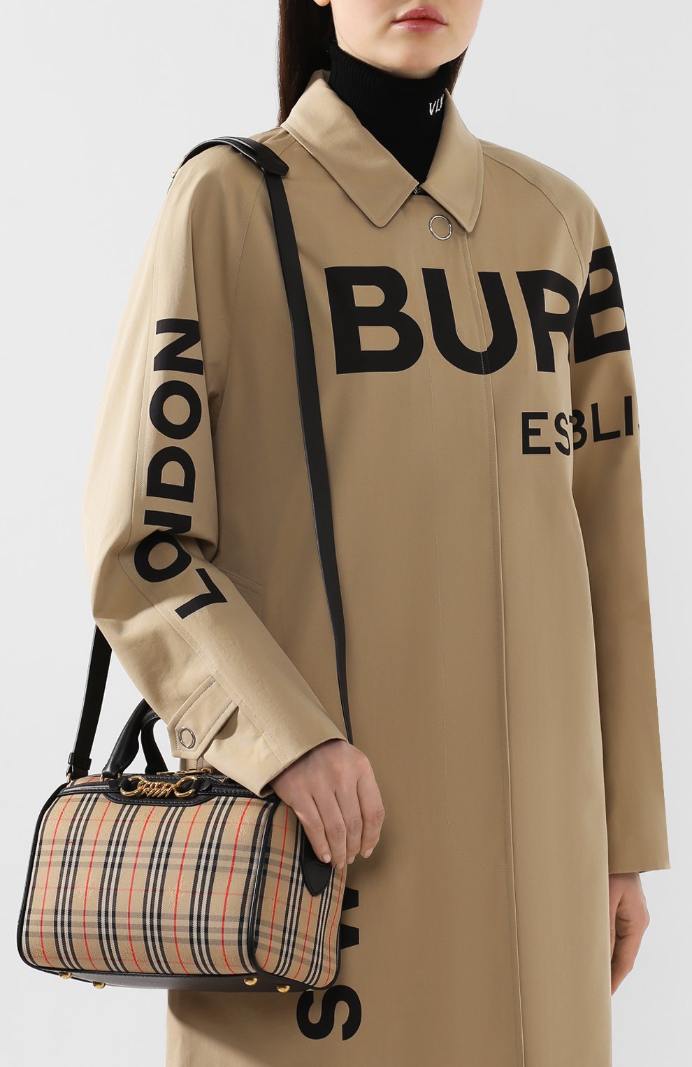 Женская сумка link bowling BURBERRY черная цвета, арт. 8006441 купить в ЦУМ | Фото №5 Сумка Link Bowling Burberry черная цвета | Фото №5