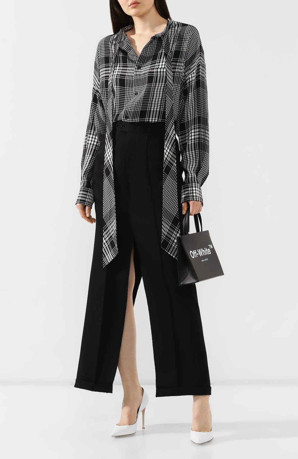 Женская черная шерстяная юбка Vetements, арт. WSS194011 купить в ЦУМ | Фото №2 Шерстяная юбка Vetements черная | Фото №2