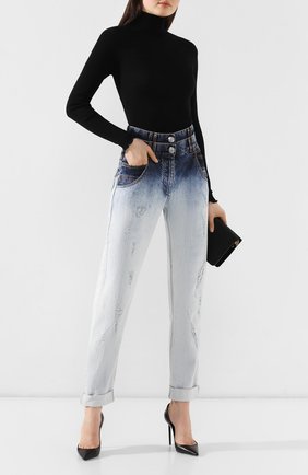Женские голубые джинсы Balmain, арт. RF05756/D047 купить в ЦУМ | Фото №2 Джинсы Balmain голубые | Фото №2