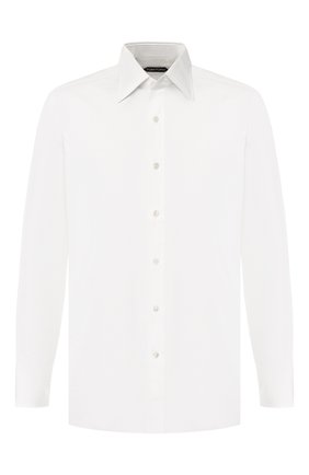 Мужская хлопковая сорочка TOM FORD белого цвета по цене 54700 руб., арт. 7FT00094C1JE | Фото 1 Мужская хлопковая сорочка TOM FORD белого цвета, арт. 7FT00094C1JE | Фото 1 (Материал внешний: Хлопок; Длина (для топов): Стандартные; Статус проверки: Проверено, Проверена категория; Рукава: Длинные; Случай: Формальный; Воротник: Кент; Манжеты: На пуговицах; Принт: Однотонные; Мужское Кросс-КТ: Сорочка-одежда)