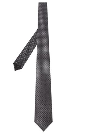 Мужской шелковый галстук BRIONI темно-серого цвета, арт. 062I00/08412 | Фото 2 (Принт: С принтом; Материал: Текстиль, Шелк; Статус проверки: Проверена категория)