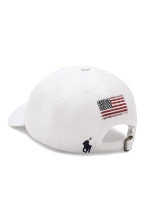 Детская хлопковая бейсболка POLO RALPH LAUREN белого цвета по цене 2895 руб., арт. 322737580 | Фото 2 Детская хлопковая бейсболка POLO RALPH LAUREN белого цвета, арт. 322737580 | Фото 2