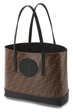 Женская сумка-тоут FENDI черная цвета, арт. 8BH348 A5K4 купить в ЦУМ | Фото №4 Сумка-тоут Fendi черная цвета | Фото №4