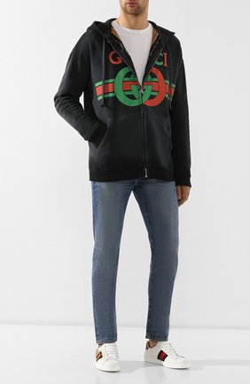 Мужские кожаные кеды new ace GUCCI белого цвета по цене 49100 руб., арт. 497090/D0PE0 | Фото 2 Мужские кожаные кеды new ace GUCCI белого цвета, арт. 497090/D0PE0 | Фото 2