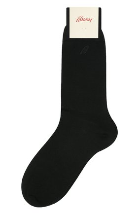 Мужские шерстяные носки BRIONI черного цвета, арт. 0VMC00/08Z04 | Фото 1 (Материал внешний: Шерсть; Статус проверки: Проверена категория; Кросс-КТ: бельё)