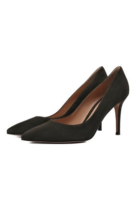Женские замшевые туфли gianvito 85 GIANVITO ROSSI хаки цвета по цене 53900 руб., арт. G24580.85RIC.CAMDK0L | Фото 1 Женские замшевые туфли gianvito 85 GIANVITO ROSSI хаки цвета, арт. G24580.85RIC.CAMDK0L | Фото 1