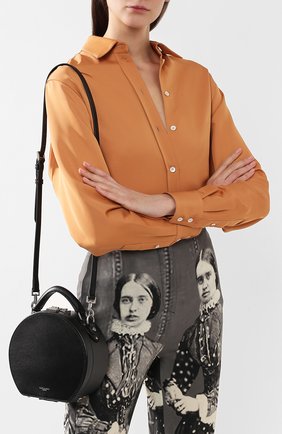 Женская сумка mica SAINT LAURENT черная цвета, арт. 516858/0K5AE купить в ЦУМ | Фото №5 Сумка Mica Saint Laurent черная цвета | Фото №5