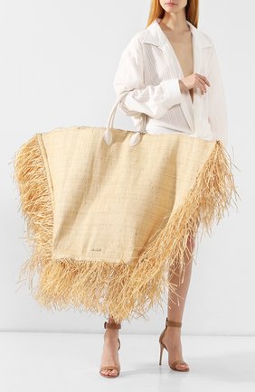 Женская сумка le baci large JACQUEMUS бежевого цвета по цене 59650 руб., арт. 192BA06 | Фото 2 Женская сумка le baci large JACQUEMUS бежевого цвета, арт. 192BA06 | Фото 2