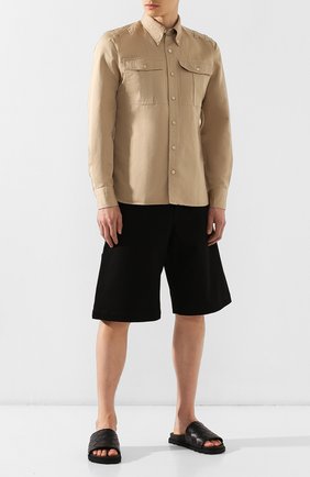 Мужские кожаные шлепанцы BOTTEGA VENETA черного цвета по цене 49450 руб., арт. 578264/VT030 | Фото 2 Мужские кожаные шлепанцы BOTTEGA VENETA черного цвета, арт. 578264/VT030 | Фото 2