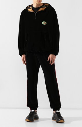 Мужские кожаные кроссовки rhyton GUCCI черного цвета по цене 65500 руб., арт. 552851/DRW00 | Фото 2 Мужские кожаные кроссовки rhyton GUCCI черного цвета, арт. 552851/DRW00 | Фото 2