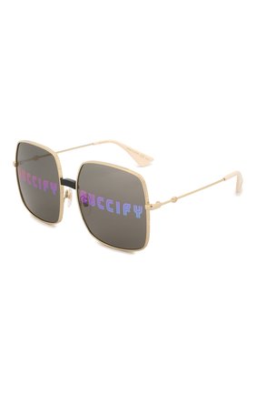 Женские золотые солнцезащитные очки Gucci, арт. GG0414S купить в ЦУМ | Фото №1 Солнцезащитные очки Gucci золотые | Фото №1