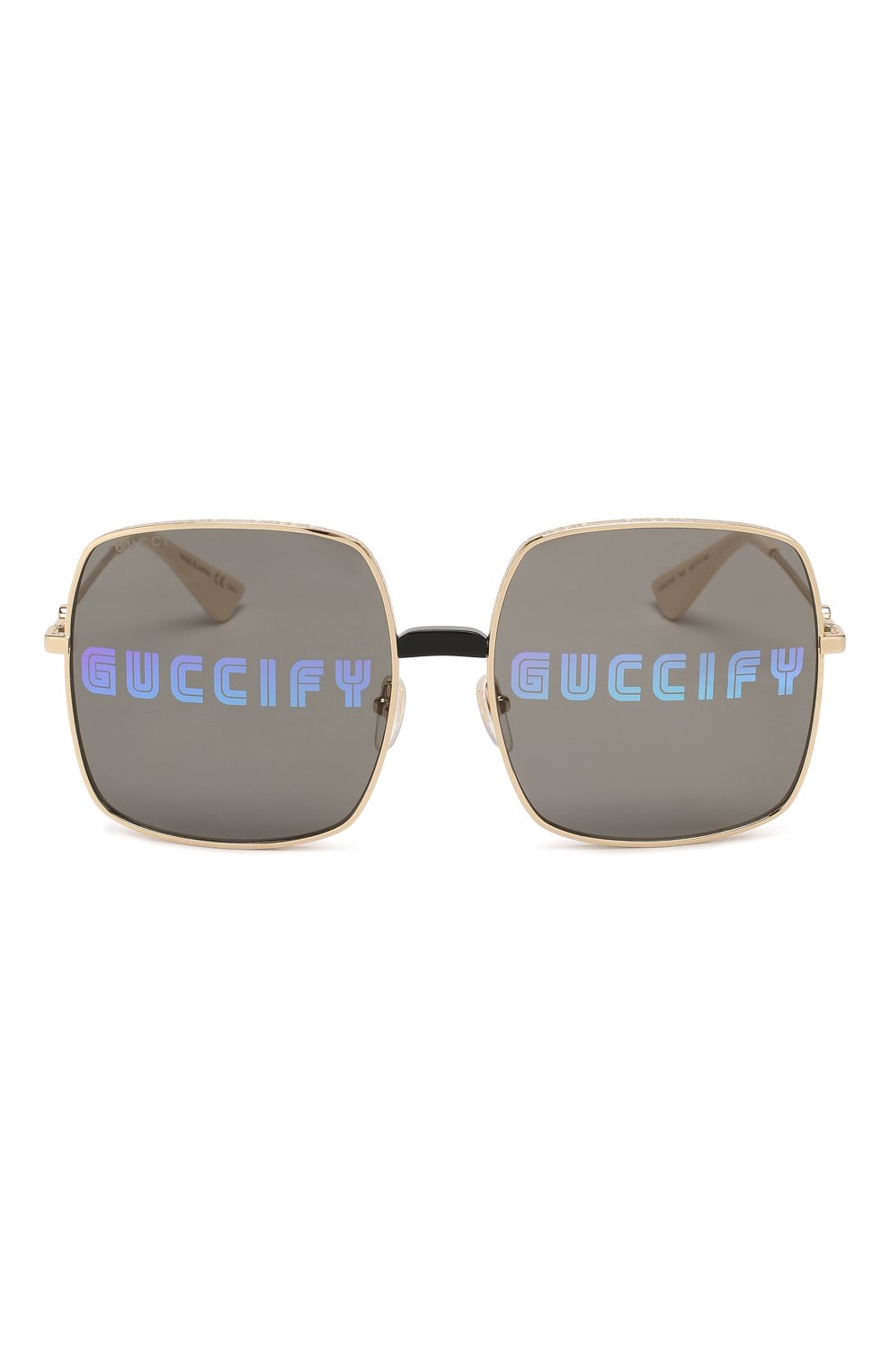 Женские золотые солнцезащитные очки Gucci, арт. GG0414S купить в ЦУМ | Фото №3 Солнцезащитные очки Gucci золотые | Фото №3
