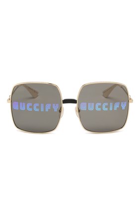 Женские золотые солнцезащитные очки Gucci, арт. GG0414S купить в ЦУМ | Фото №3 Солнцезащитные очки Gucci золотые | Фото №3