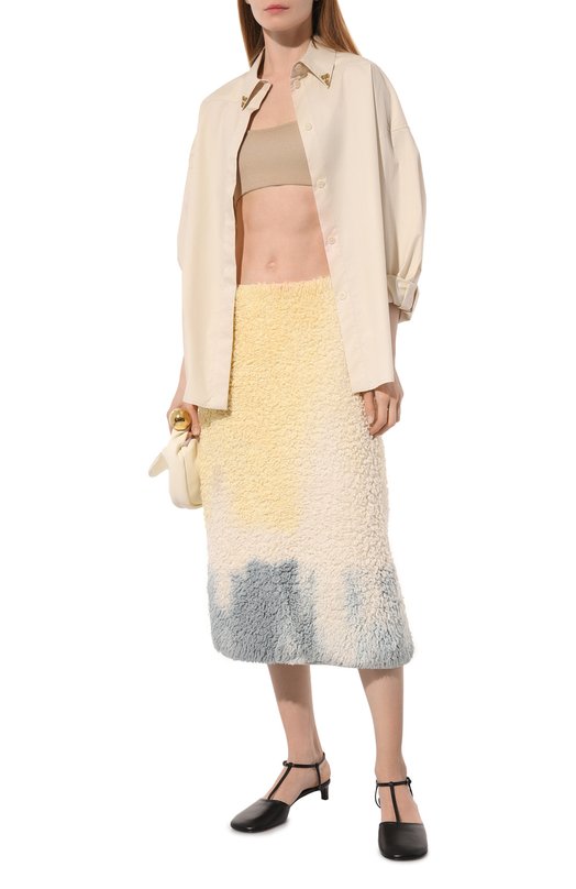 фото Хлопковая юбка jil sander