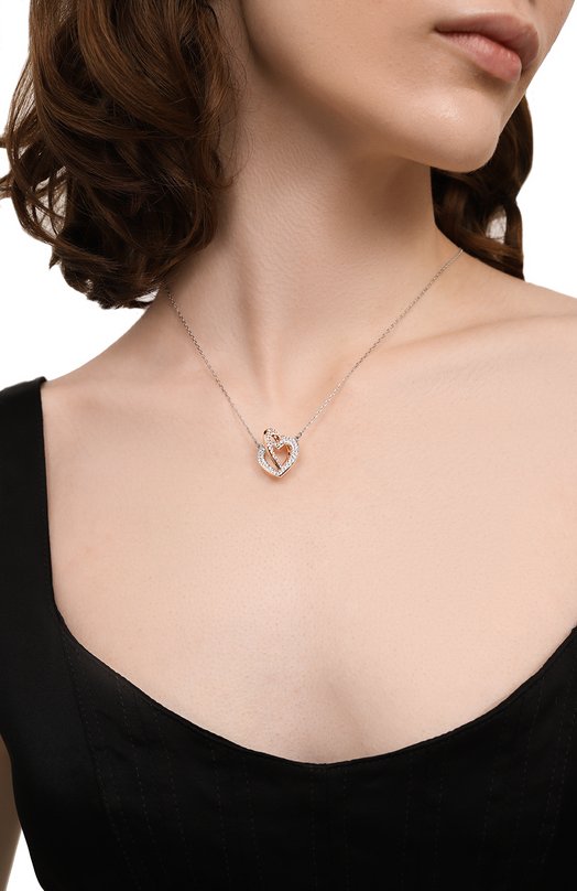 фото Кулон на цепочке infinity heart swarovski