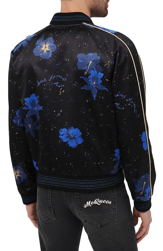 фото Бомбер из хлопка и вискозы saint laurent