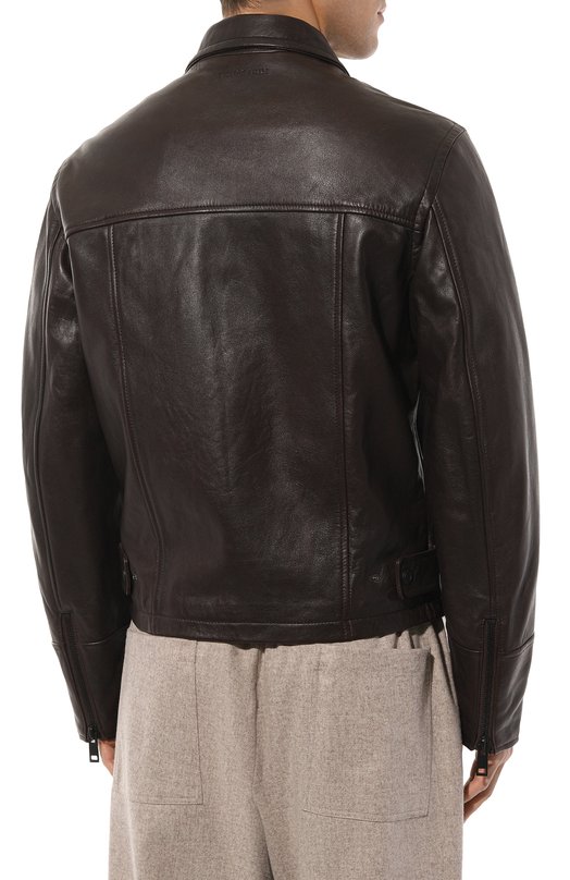 фото Кожаная куртка trussardi