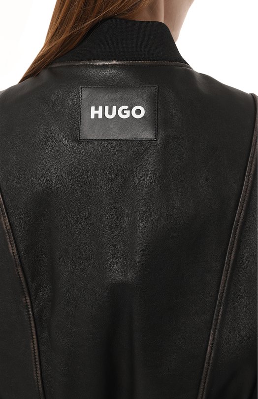 фото Кожаный бомбер hugo