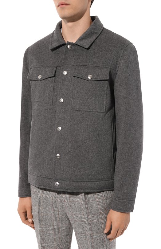 фото Утепленная куртка-рубашка brunello cucinelli