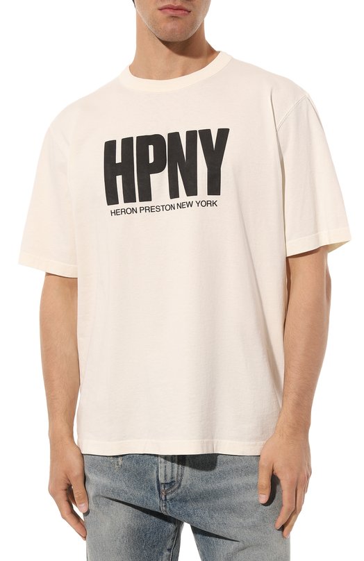фото Хлопковая футболка heron preston