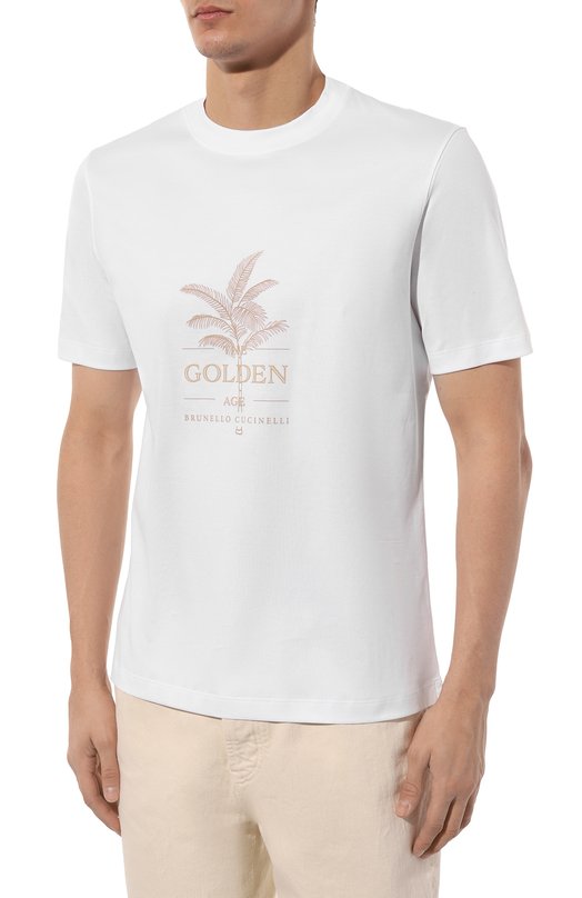 фото Хлопковая футболка brunello cucinelli