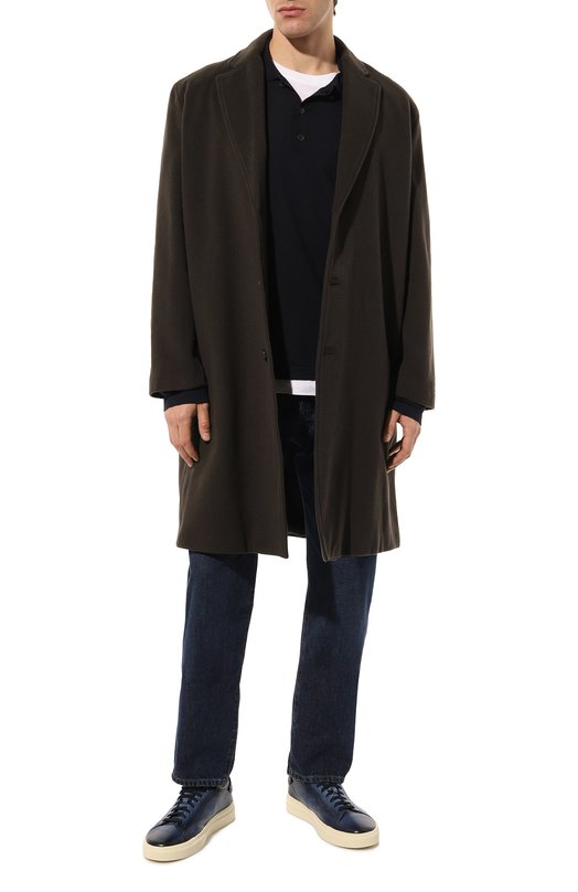 фото Кожаные кеды santoni