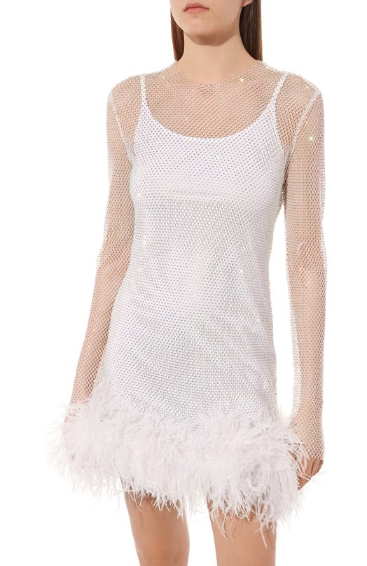 фото Платье с отделкой перьями aline