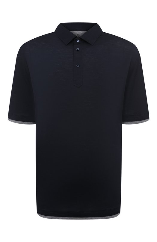 фото Поло из шелка и хлопка brunello cucinelli