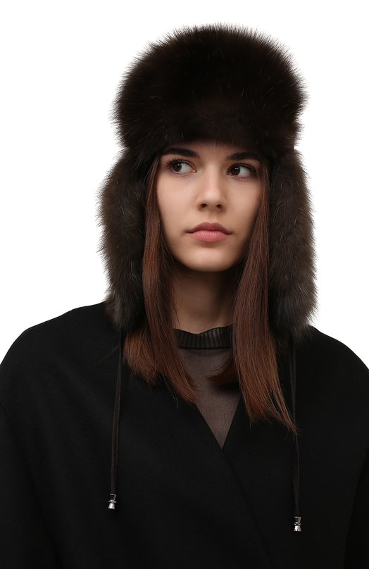 фото Шапка-ушанка из меха норки и соболя kussenkovv