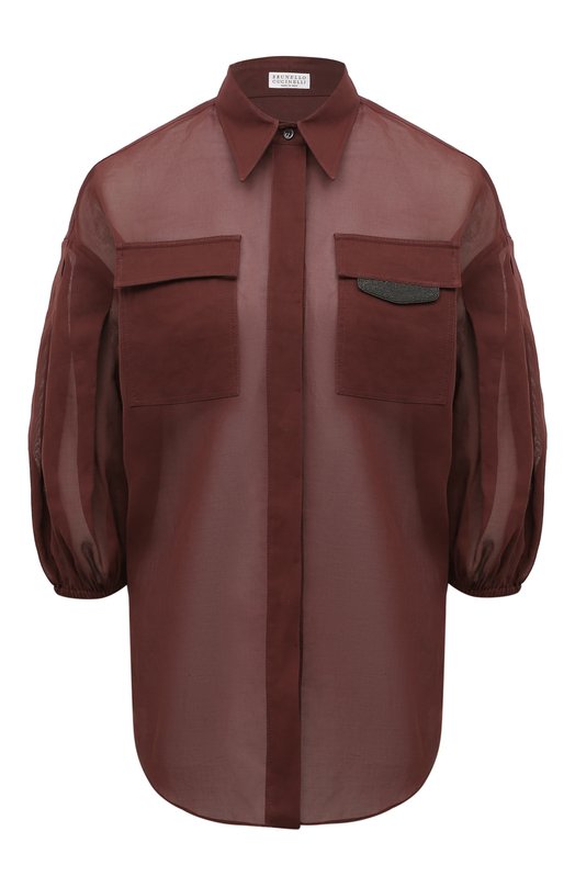 фото Хлопковая блузка brunello cucinelli