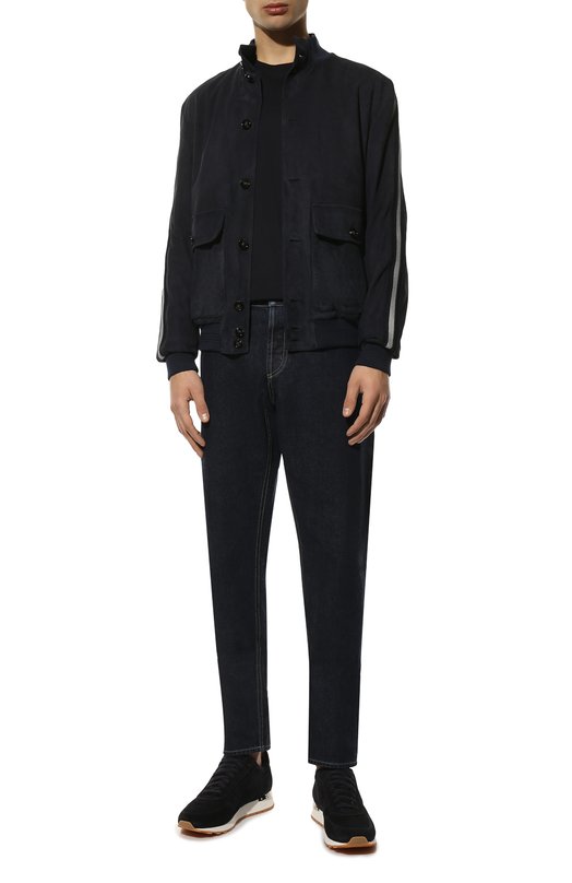 фото Замшевый бомбер kiton