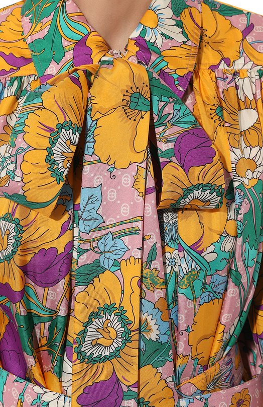 фото Шелковое платье the north face x gucci gucci