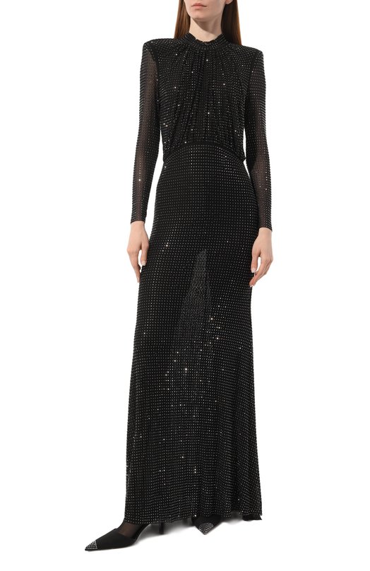 фото Платье с отделкой стразами self-portrait