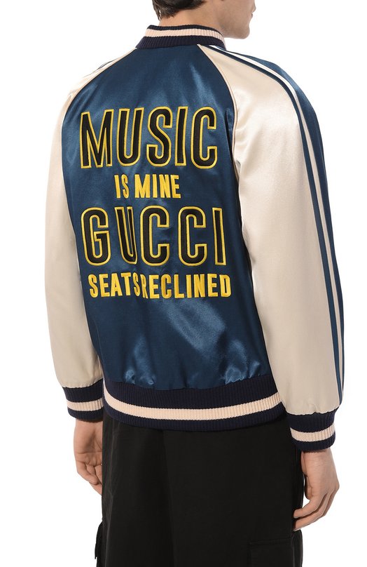 фото Бомбер из хлопка и вискозы gucci