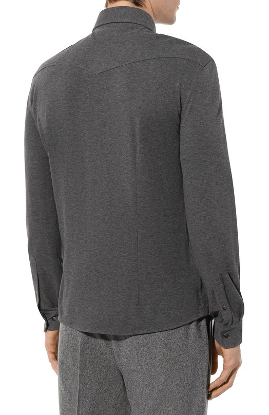 фото Хлопковая рубашка brunello cucinelli