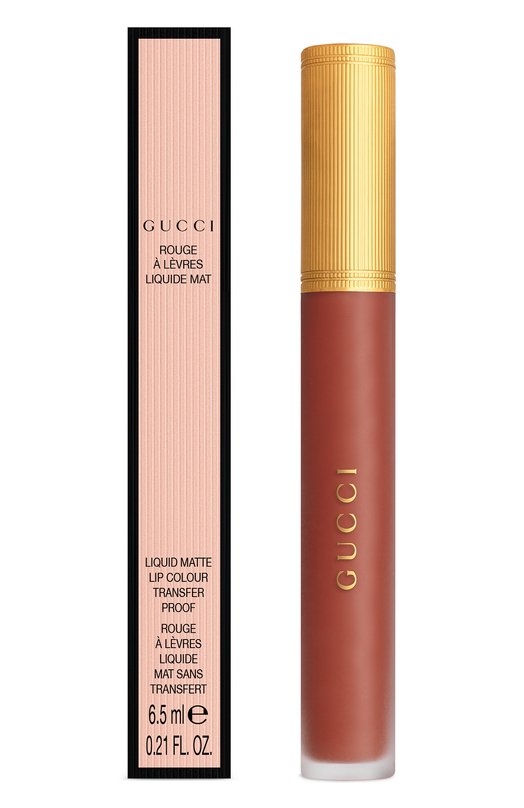 фото Жидкая губная помада rouge à lèvres liquide mat, оттенок 505 janet rust gucci