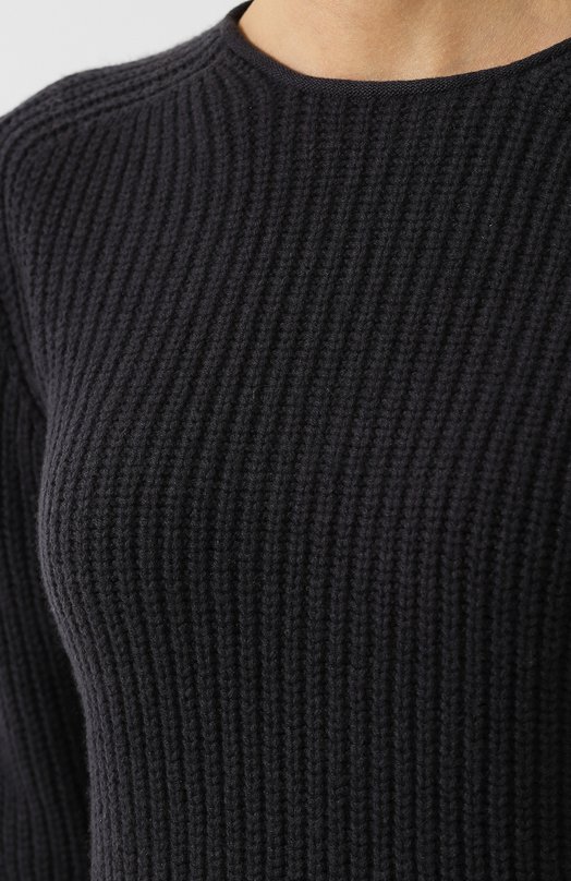 фото Вязаный шерстяной пуловер с круглым вырезом giorgio armani