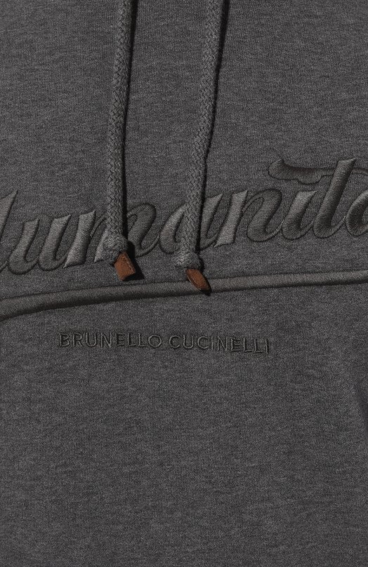 фото Хлопковое худи brunello cucinelli