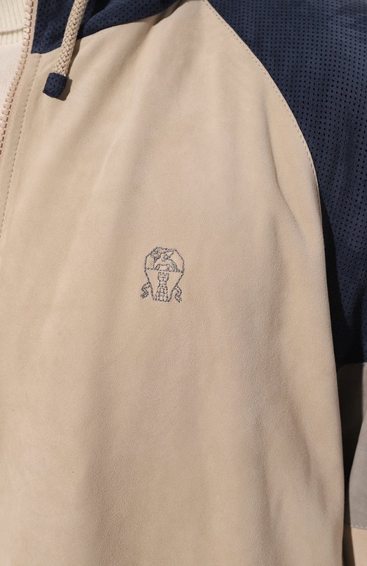 фото Замшевый бомбер brunello cucinelli