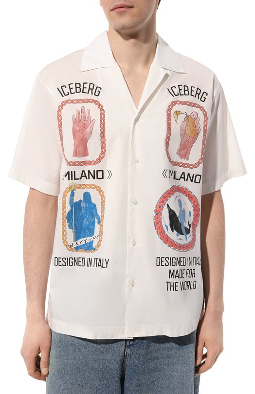 фото Хлопковая рубашка iceberg
