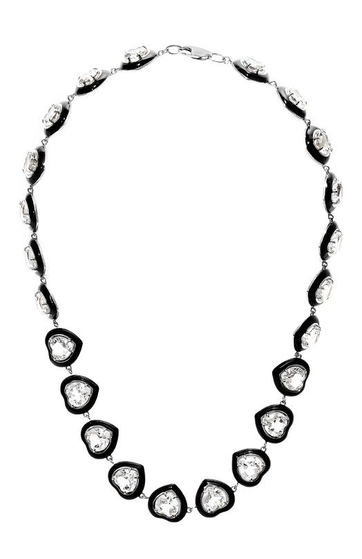 фото Ожерелье с сердцами из горного хрусталя moonka