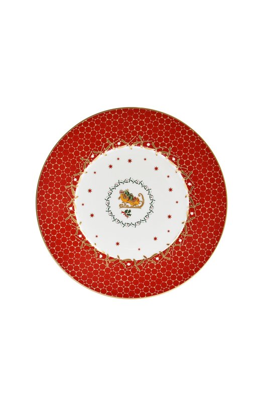 фото Тарелка салатная traineau noel rouge bernardaud