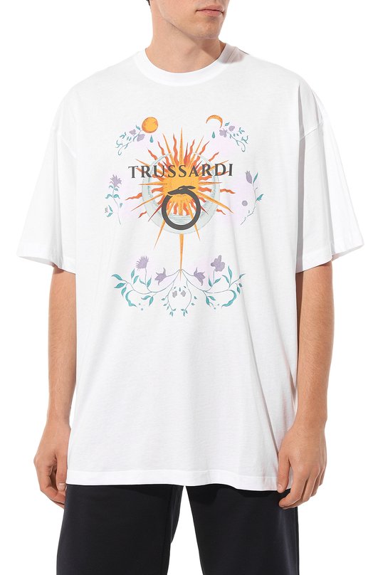 фото Хлопковая футболка trussardi
