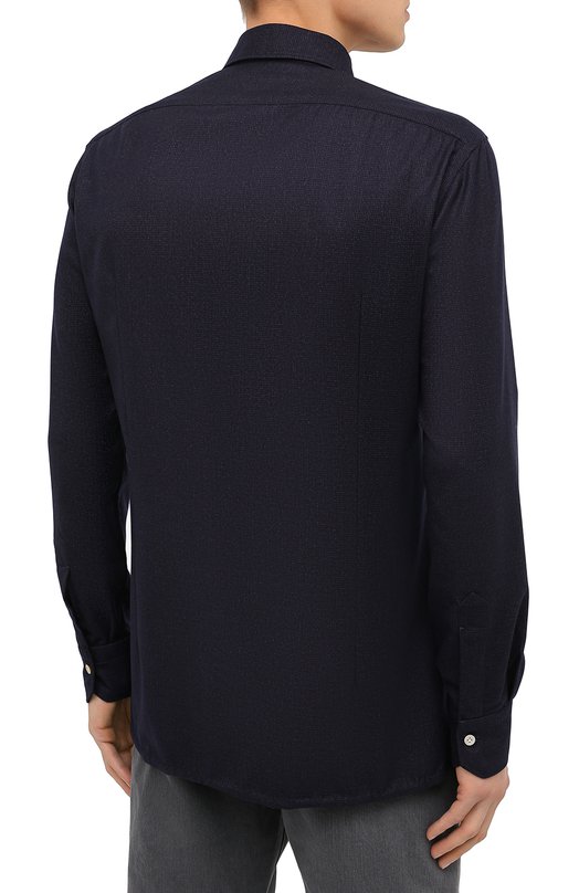 фото Рубашка из шерсти и шелка kiton