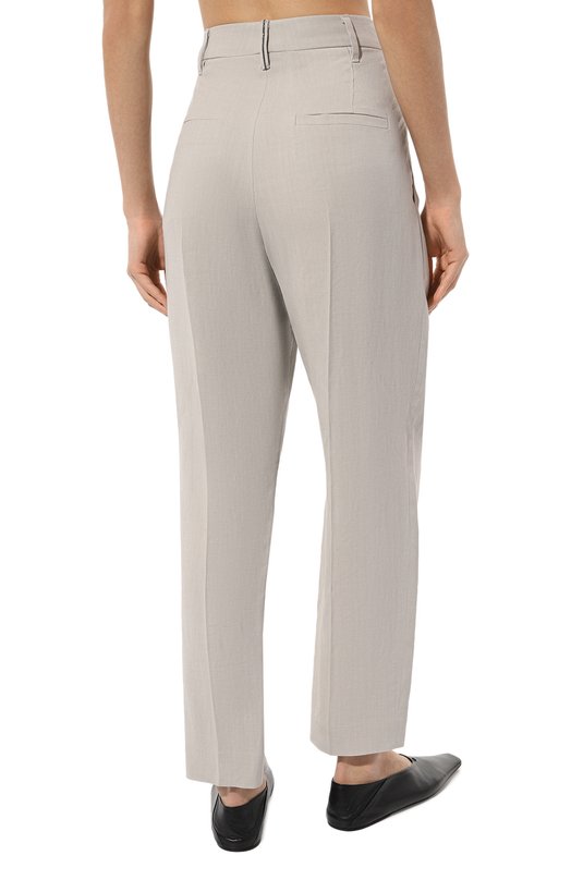 фото Брюки из вискозы и льна brunello cucinelli